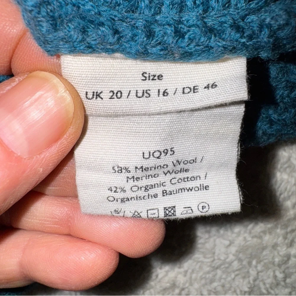 Poetry Teal Women's Sweater Size 16